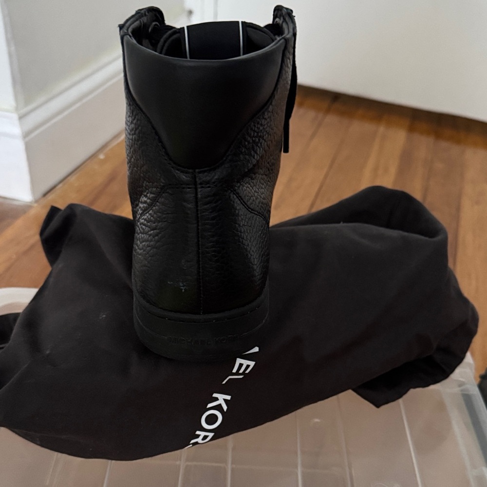 Michael Kors Black High-Top Sneakers with Platform Sole - Picture 4 of 5